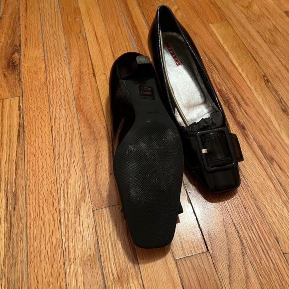 Prada 1inch Heeled Buckle Flats - Picture 3 of 4